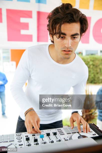 Blake Michael DJ's Art In The Afternoon at Venice Skills Center on May 6, 2017 in Venice, California.