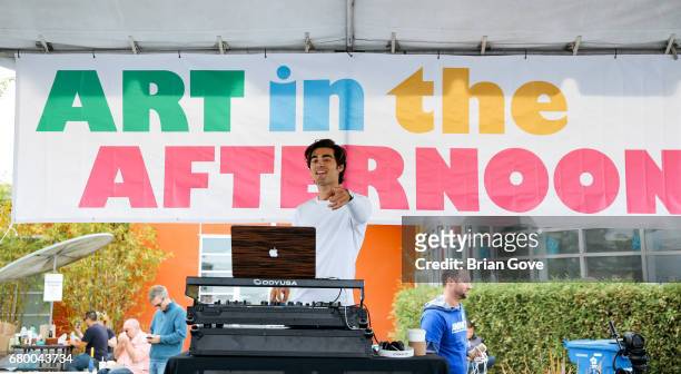 Blake Michael DJ's Art In The Afternoon at Venice Skills Center on May 6, 2017 in Venice, California.