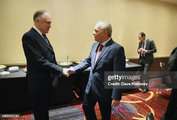 Mr. Ronald S. Lauder, President of the Jerusalem Post NY Annual Conference and President of the World Jewish Congress and Dr. Yuval Steinitz,...