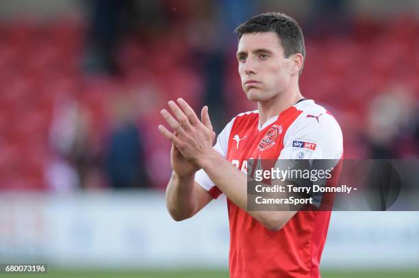 Fleetwood Town's dejected Bobby Grant claps at the end of the match during the Sky Bet League One Play-Off Semi-Final Second Leg match between...