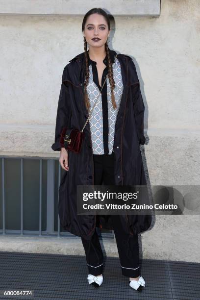 Matilde Gioli attends a 'Private view of 'TV 70: Francesco Vezzoli Guarda La Rai' at Fondazione Prada on May 7, 2017 in Milan, Italy.