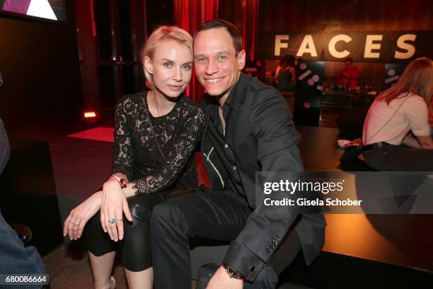 Vinzenz Kiefer and his wife Masha Tokareva during the New Faces Award Film at Haus Ungarn on April 27, 2017 in Berlin, Germany.