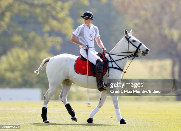 Prince William, Duke of Cambridge takes part in the Audi Polo Challenge at Coworth Park Polo Club on May 7, 2017 in Ascot, England.