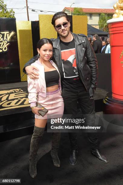 Actors Cierra Ramirez and Jeff Wittek attend the 2017 MTV Movie And TV Awards at The Shrine Auditorium on May 7, 2017 in Los Angeles, California.