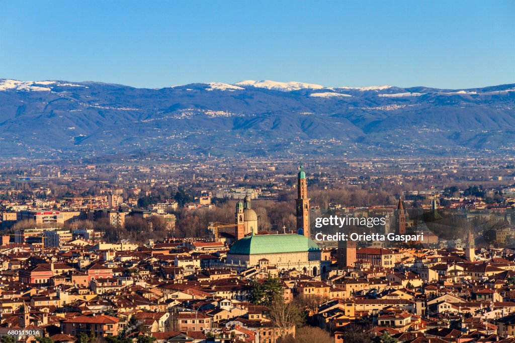 Vicenza seen from above, Italy