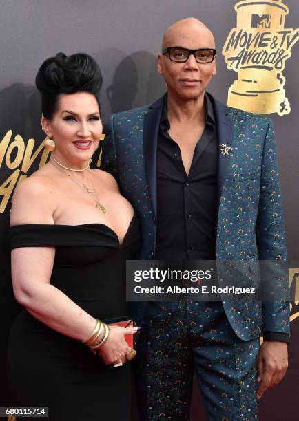 Personalities Michelle Visage and RuPaul attend the 2017 MTV Movie And TV Awards at The Shrine Auditorium on May 7, 2017 in Los Angeles, California.