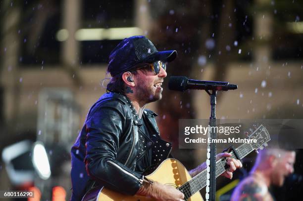 Musician Alex Gaskarth of the musical band All Time Low performs onstage at the 2017 MTV Movie And TV Awards Festival at The Shrine Auditorium on May...