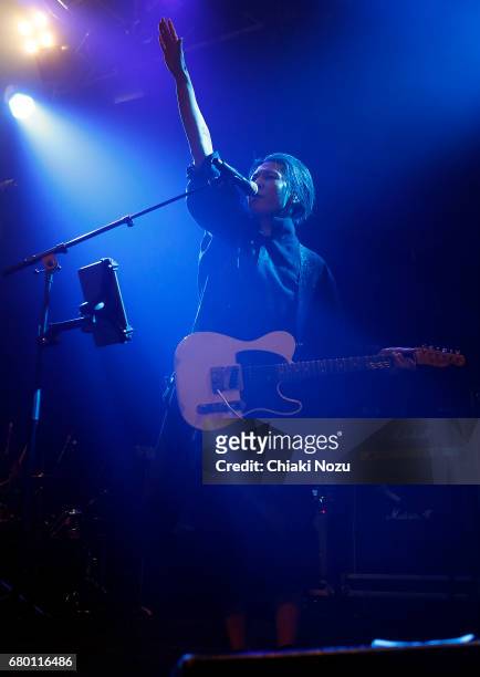 Miyavi performs at Islington Academy on May 7, 2017 in London, England.