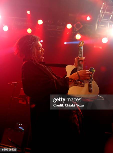 Miyavi performs at Islington Academy on May 7, 2017 in London, England.