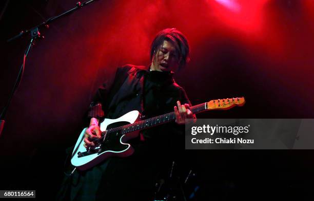 Miyavi performs at Islington Academy on May 7, 2017 in London, England.