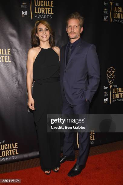 Annie Parisse and Paul Sparks attend 32nd Annual Lucille Lortel Awards at NYU Skirball Center on May 7, 2017 in New York City.