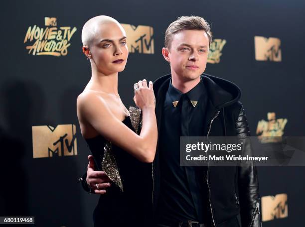 Actors Cara Delevingne and Dane DeHaan attend the 2017 MTV Movie And TV Awards at The Shrine Auditorium on May 7, 2017 in Los Angeles, California.