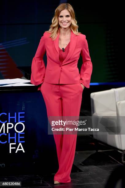Filippa Lagerback attends 'Che Tempo Che Fa' tv show at Rai Milan Studios on May 7, 2017 in Milan, Italy.