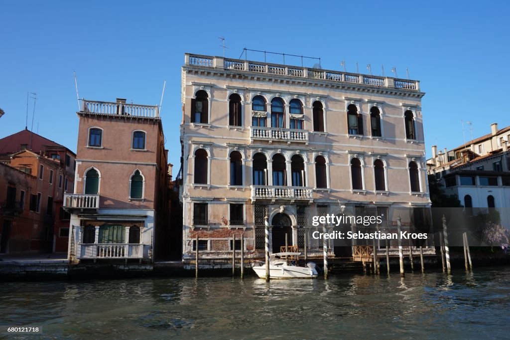 Palazzo Correr Contarini Zorzi Palace along the Canal Grande, Dusk, Venice, Italy