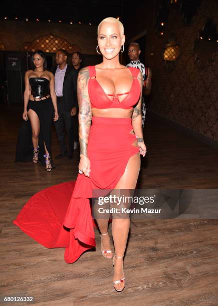 Model Amber Rose attends the 2017 MTV Movie And TV Awards at The Shrine Auditorium on May 7, 2017 in Los Angeles, California.