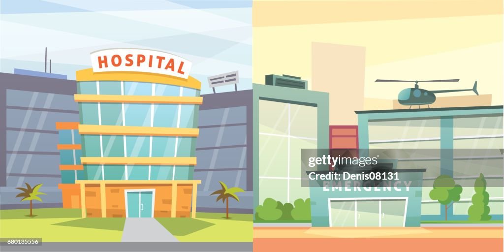 Conjunto Hospital Edificio Moderno Vector Ilustración De Dibujos Animados Antecedentes Médicos De La Clínica Y La Ciudad Exterior De La Sala De Emergencias Ilustración de stock - Getty Images Conjunto Hospital Edificio Moderno Vector Ilustración De Dibujos Animados Antecedentes Médicos De La Clínica Y La Ciudad Exterior De La Sala De Emergencias Ilustración de stock - Getty Images