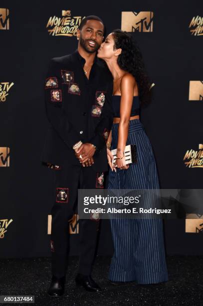 Recording artists Big Sean and Jhene Aiko attend the 2017 MTV Movie And TV Awards at The Shrine Auditorium on May 7, 2017 in Los Angeles, California.