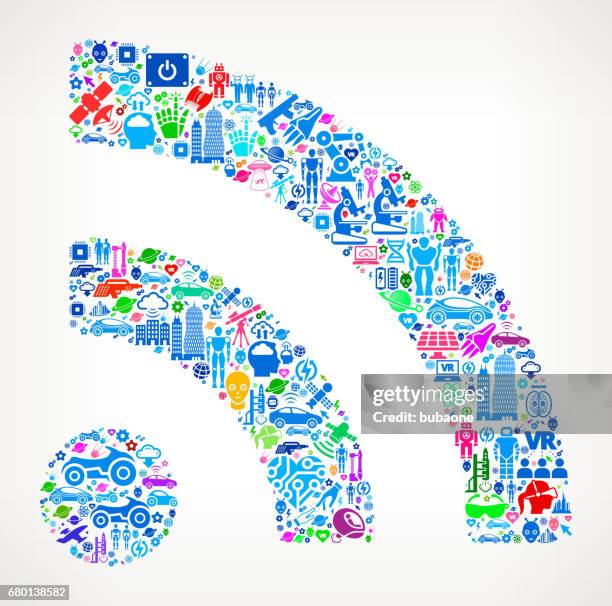 computer network future and futuristic technology vector icon background - engineer tablet stock illustrations