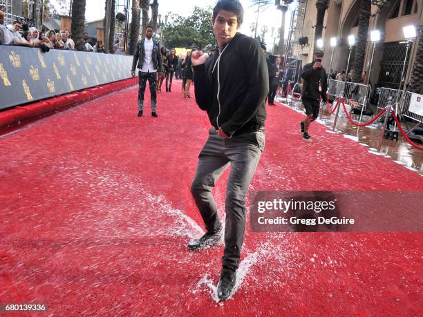 Tyler Posey arrives at the 2017 MTV Movie And TV Awards at The Shrine Auditorium on May 7, 2017 in Los Angeles, California.