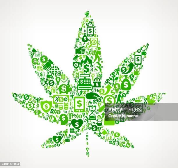 marihuana-geld und finanzen grüne vektor icon hintergrund - marijuana herbal cannabis stock-grafiken, -clipart, -cartoons und -symbole