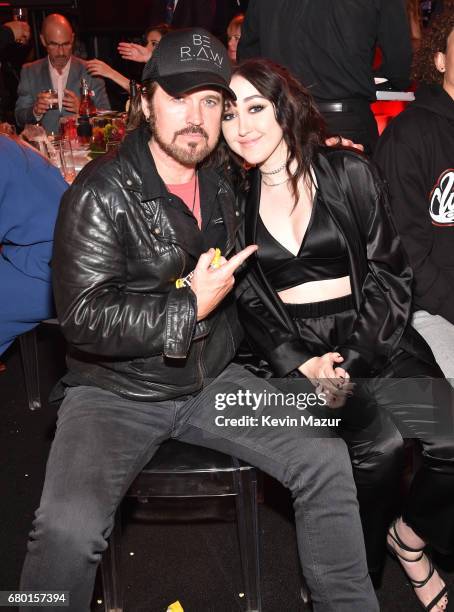 Recording artists Billy Ray Cyrus and Noah Cyrus attend the 2017 MTV Movie And TV Awards at The Shrine Auditorium on May 7, 2017 in Los Angeles,...