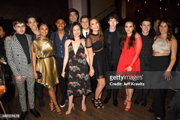 Cast members from '13 Reasons Why' attend the 2017 MTV Movie And TV Awards at The Shrine Auditorium on May 7, 2017 in Los Angeles, California.
