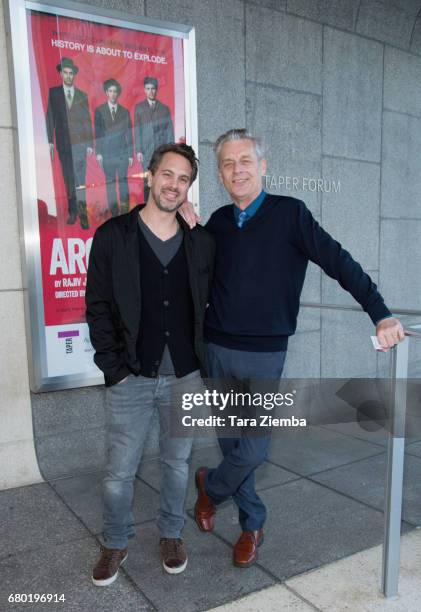 Actor Thomas Sadoski and artistic director of Center Theatre Group Michael Ritchie attend opening night of 'Archduke' at Mark Taper Forum on May 7,...