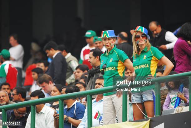 Cricket World Cup group B cricket match between South Africa and West Indies played in New Delhi.