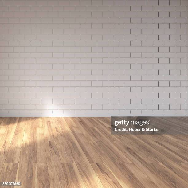 empty loft, wall and wooden floor - holzboden bildbanksfoton och bilder