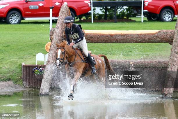 Andrew Nicholson riding NEREO during the cross country phase of the 2017 Badminton Horse Trials on May 7, 2017 in Badminton, Gloucestershire.