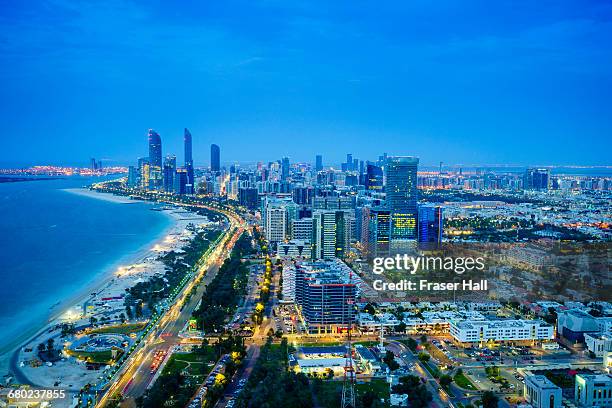 abu dhabi skyline - abu dhabi stock pictures, royalty-free photos & images