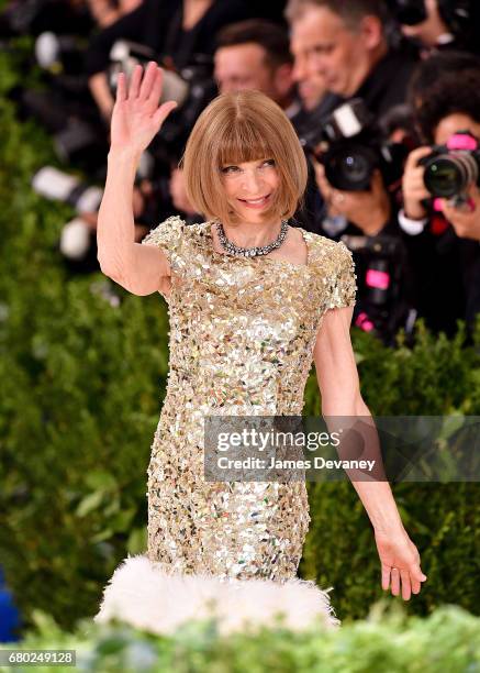Anna Wintour attends the 'Rei Kawakubo/Comme des Garcons: Art Of The In-Between' Costume Institute Gala at Metropolitan Museum of Art on May 1, 2017...