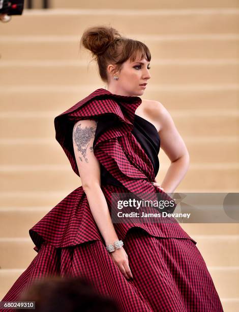 Lena Dunham attends the 'Rei Kawakubo/Comme des Garcons: Art Of The In-Between' Costume Institute Gala at Metropolitan Museum of Art on May 1, 2017...