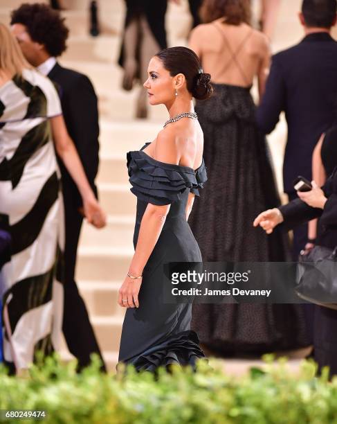 Katie Holmes attends the 'Rei Kawakubo/Comme des Garcons: Art Of The In-Between' Costume Institute Gala at Metropolitan Museum of Art on May 1, 2017...