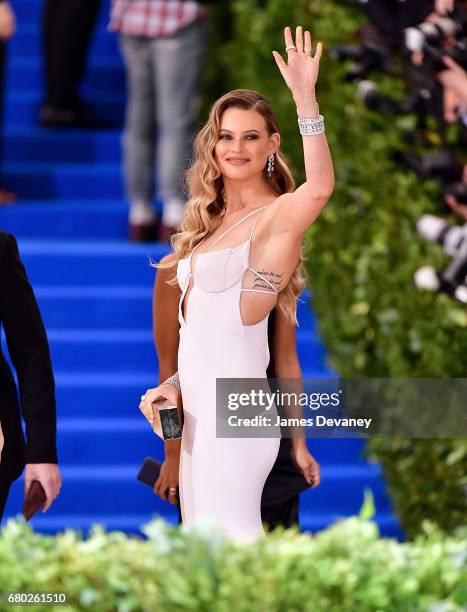 Behati Prinsloo attends the 'Rei Kawakubo/Comme des Garcons: Art Of The In-Between' Costume Institute Gala at Metropolitan Museum of Art on May 1,...