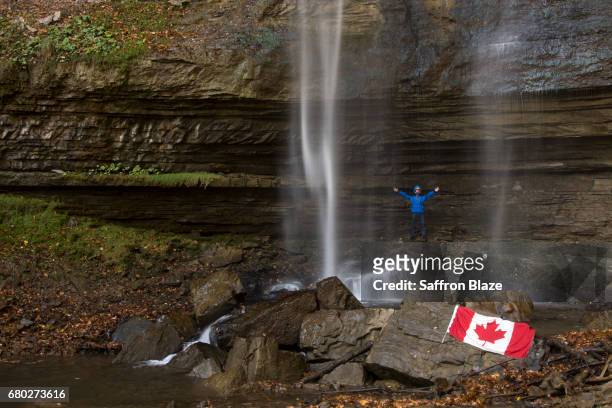 tews falls, waterfall, hamilton - niagara escarpment stock pictures, royalty-free photos & images