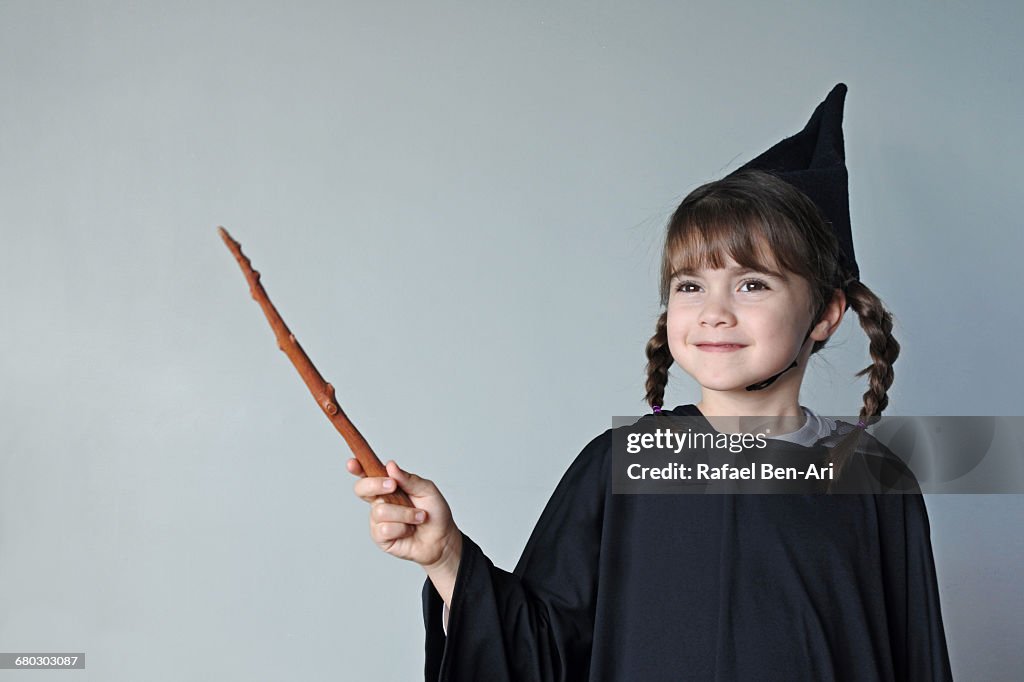 Young wizard girl