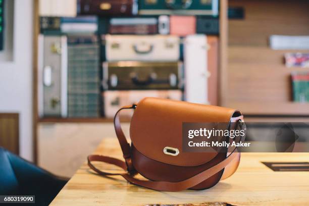 camera bags - gold purse stockfoto's en -beelden