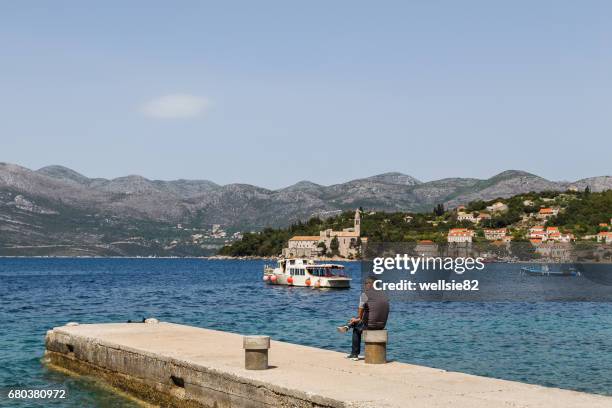 getting away from it all - lopud stock pictures, royalty-free photos & images