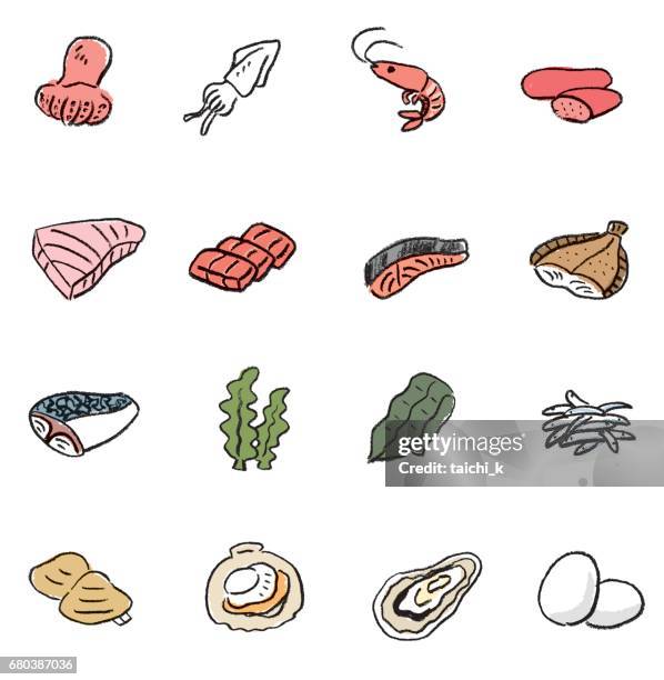 meeresfrüchte-symbol - fillet stock-grafiken, -clipart, -cartoons und -symbole