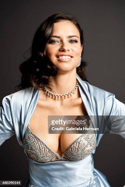 Model Adriana Lima is photographed at a portrait shoot on October 20, 2010 in New York City.