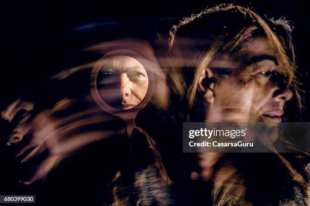 psychological stress causes bipolar disorder - bipolar disorder stock pictures, royalty-free photos & images