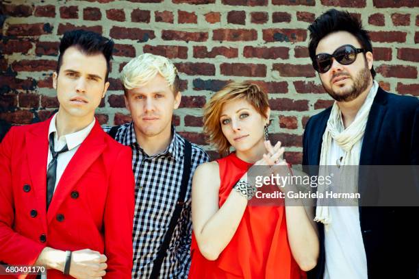 Band Neon Trees is photographed for Billboard Magazine on April 21, 2012 in New York City. PUBLISHED IMAGE.