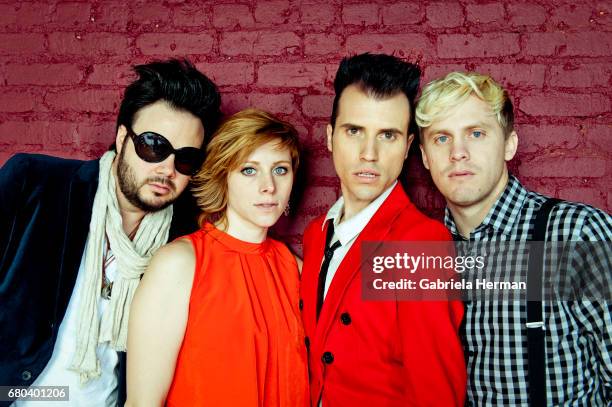 Band Neon Trees is photographed for Billboard Magazine on April 21, 2012 in New York City.