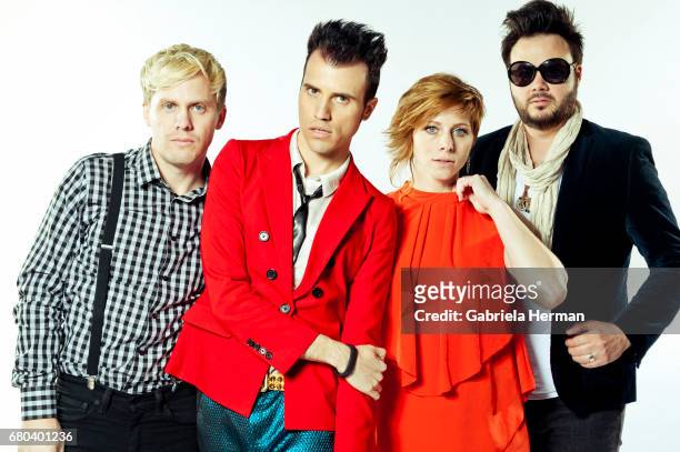 Band Neon Trees is photographed for Billboard Magazine on April 21, 2012 in New York City.