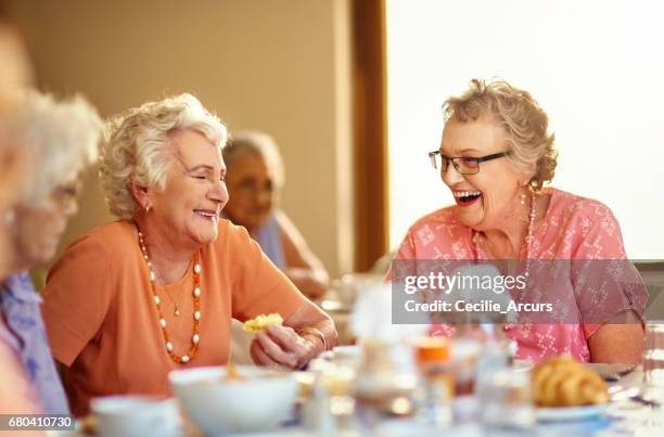 happy in the home - senior women group stock pictures, royalty-free photos & images