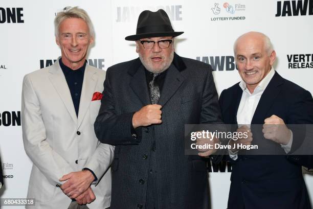 Musician Paul Weller, actor Ray Winstone and Barry McGuigan attend the "Jawbone" UK premiere at BFI Southbank on May 8, 2017 in London, United...