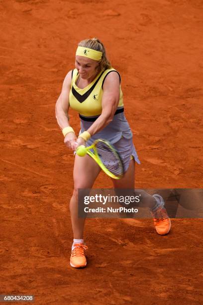 Svetlana Kuznetsova of Rusia against Alison Riske of EEUU during day three of the Mutua Madrid Open tennis at La Caja Magica on May 8, 2017 in...