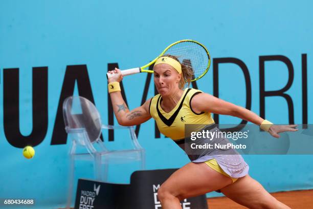 Svetlana Kuznetsova of Rusia against Alison Riske of EEUU during day three of the Mutua Madrid Open tennis at La Caja Magica on May 8, 2017 in...