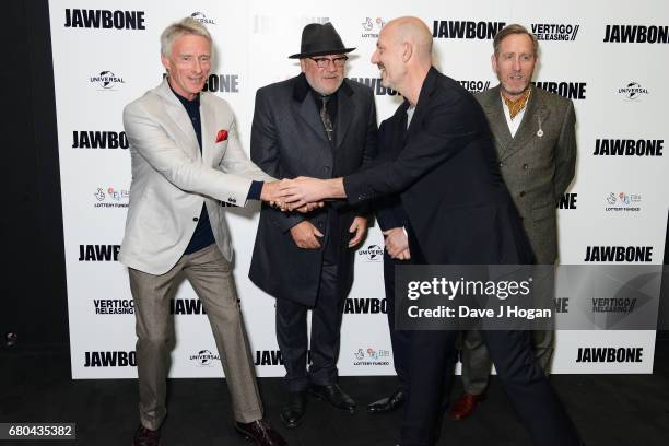 Paul Weller, Ray Winstone, Barry McGuigan, Michael Smiley and Johnny Harris attend the "Jawbone" UK premiere at BFI Southbank on May 8, 2017 in...